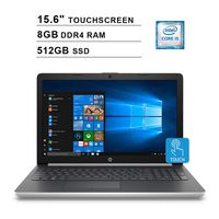 HP Pavilion 2019 15.6" HD Touchscreen Laptop Computer, Core i5-7200U Up to 3.1GHz, 802.11AC WiFi, Bluetooth 4.2, DVDRW, USB 3.1, Windows 10, 8GB DDR4, 512GB SSD