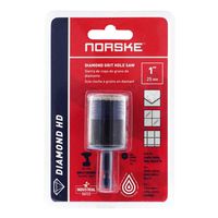 Norske Tools NDHSI123 1 inch (24mm) Industrial Quality Vacuum Brazed Diamond Drill Bit Hole Saw for Tile, Stone, Glass, Brick, Block and Cement Backer Board