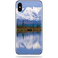 MightySkins Skin Compatible with Apple iPhone X - Mountains | Protective, Durable, and Unique Vinyl Decal wrap Cover | Easy to Apply, Remove, and Change Styles | Made in The USA