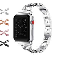 Wekin Bling Rhinestone Replacement Band Compatible for Watch Series 4,3,2,1, Adjustable Stainless Steel Bracelet Strap Wristband Link Metal Clasp 38mm/40mm 42mm/44mm Sport Edition for Women Men