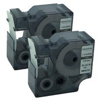 QPMY 2 Pack Compatible 1734821 for DYMO Rhino Industrial IND Self-Laminating Label Tape 1" x 18' 24mm x 5m