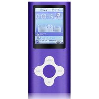 G.G.Martinsen Violet-with-White Versatile MP3/MP4 Player with a Micro SD Card, Support Photo Viewer, Mini USB Port 1.8 LCD, Digital MP3 Player, MP4 Player, Video/Media/Music Player