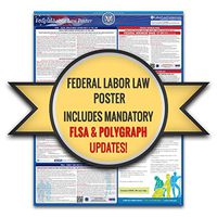 Federal Labor Law Poster, 2020 Edition - Federal and OSHA Compliant Laminated Poster