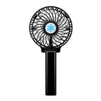 Mini Handheld Fan, KingWo Foldable Personal Portable Desk Desktop Table Cooling Fan with USB Rechargeable Battery Operated Electric Fan for Office Room Outdoor Household Traveling (Black)