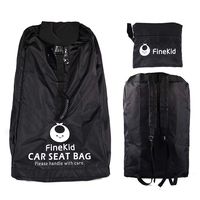 Car Seat Travel Bag for Traveling - Gate Check Bag for Car Seat and Booster Seat - Waterproof and Durable Fabric （Black）