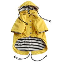 Morezi Dog Zip Up Dog Raincoat with Reflective Buttons, Rain/Water Resistant, Adjustable Drawstring, Removable Hood, Stylish Premium Dog Raincoats - Size XS to XXL Available - Yellow - L