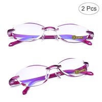 LUFF Premium Computer Reading Glasses Blue Light Blocking Diamond Cut Edge Design Spectacle Readers for Women(+4.0)