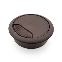 Modket M4327-51-BN-3 PC Computer Cord Cable Wires Organizer Hole Cover 2" Brown Plastic Desk Grommet - 3 Pack