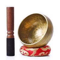 Biggo Tibetan Singing Bowl Set- Perfect resonance Meditation Yoga & Chakra Healing Handmade Bowl - With Mallet & Silk Cushion. Perfect Gift
