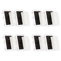 Theater Solutions TS65W in Wall 6.5" Speakers Surround Sound Home Theater 4 Pair Pack