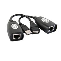 LIXIN USB (Male) (Female) to RJ45 Adapter Set-USB to RJ45 LAN Extension Adapter Over Cat5/ Cat5e/ Cat6 Cable