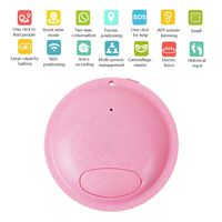 OMZBM Mini Portable Hidden Spy GPS Tracker Device Smart Real-Time Multifunctional Locator Monitoring System for Personal Property Vehicle Pet,Pink