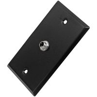 Seismic Audio SA-PLATE7 Black Stainless Steel Wall Plate with One 1/4-Inch TS Mono Jack