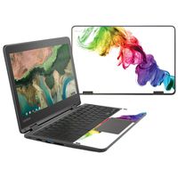 MightySkins Skin Compatible with Lenovo 300e Chromebook 11.6" (2018) - Rainbow Smoke | Protective, Durable, and Unique Vinyl Decal wrap Cover | Easy to Apply, Remove | Made in The USA
