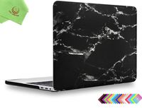 MacBook Pro 13 inch Case 2019 2018 2017 2016, UESWILL Marble Pattern Smooth Hard Case for MacBook Pro 13 inch, 2/4 Thunderbolt 3 ports (USB-C), Model A2159/A1989/A1706/A1708, Black/White