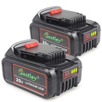 2 Pack Waitley DCB200 6.0A Replacement Battery Compatible with Dewalt 20V Max XR Tools