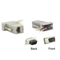 GOWOS Modular Adapter, Gray, DB9 Male to RJ45 Jack - Universal Grounded DVI USB HDMI Gender Ethernet Modem Converter Wall Plug Charger