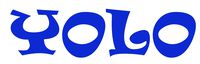 hBARSCI YOLO' Vinyl Decal - 5"- Die-Cut Sticker - for Cars, Trucks, Windows, Laptops, Tablets 3.0 mil Thick Vinyl - Royal Blue