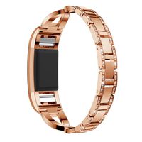 Boofab for Fitbit Charge 2 Bands Metal, Replacement Bangle/Bracelet/Assesories/Straps/Wrist Band for Fitbit Charge hr 2 Women (Rose Gold)
