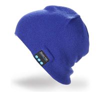 Winkeyes Music Soft Warm Beanie Hat Cap with Stereo Headphone Headset Speaker Wireless Mic Hands-Free for Men Women Speaker Winter Outdoor Sport Best Gift (Blue)
