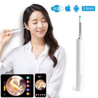 Ear Camera, 3.0 Upgraded 1080P FHD Waterproof Wireless Ear Scope,Ear Otoscope Camera with 250 mAh Capacity,Temperature Control,Compatible with Android iOS Smartphone and Tablet(White)