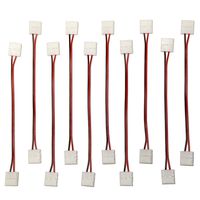 EvZ 10PCS LED 5050 Single Colour Strip Light Connector 2 Pin Conductor 10 mm Wide Strip to Strip Jumper