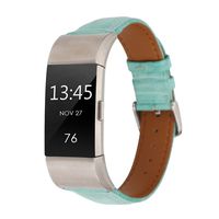 Juzzhou Smart Watch Band For Fitbit Charge 2 For Women Ladies Girl Watchband Wriststrap Leather Bracelet Replacement Wrist Strap Sport Wristband With Metal Stainless Steel Adjustable Clasp Green