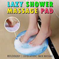 Dragon Honor Lazy Bath Massage Pad Silicone Suction Cup Bathroom Shower Mat Non-Slip Bat 1PCs (White)
