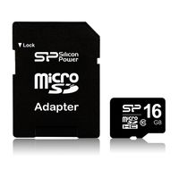 Silicon Power 16GB microSD Memory Card SDHC Class 10 w/SD Adapter (SP016GBSTH010V10SP) 40MB/sec