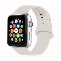IYOU Sport Band Compatible with Watch Band 38MM 42MM 40MM 44MM, Soft Silicone Replacement Sport Strap Compatible with 2018 Watch Series 4/3/2/1 (Antique White,42MM, S/M)