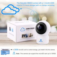 Wireless 1080P Surveillance Camera System Indoor HM203 Smart WiFi Security Cameras with Cloud Storage, Pan/Tilt/Zoom, Two-Way Audio, Motion Detection, Night Vision for Baby/Elder/Pet Monitor 2.4GHz