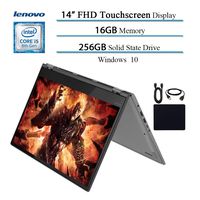 Flex 6 14" 2in1 Touchscreen X360 Convertible FHD IPS Thin Light Laptop, Intel 4 Cores i5-8250U, 16GB RAM, 256GB Pcie SSD, HDMI, Backlit Keyboard, Fingerprint Reader, Windows 10 W/Accessories