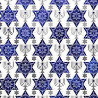 Eight Nights Menorah Hanukkah Rolled Wrapping Paper, 2 feet x 20 feet Hanukkah Gift Wrap, WRAP & Revel® R