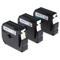 Replace M231 MK231 M-K231 M-231 1/2 Inch M Label Tape, Black on White, Compatible with Brother P-Touch Label Maker PT-70BM, PT-M95, PT-90, PT-70, PT-65, 12mm (0.47 Inch) x 8m (26.2 Feet), 3-Pack