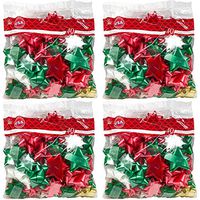 Holiday Premium Holographic Peel N Stick, Gift Wrapping Christmas Bows, Assorted Colors (4)