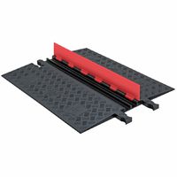Guard Dog GD2X75-O/B Polyurethane Heavy Duty 2 Channel Low Profile Cable Protector with ADA Compliant Ramp, Orange Lid with Black Ramp, 36" Length, 28.38" Width, 1.25" Height