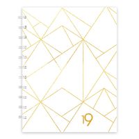Blueline MiracleBind Gold Collection Weekly/Monthly Planner, Twin-wire binding with 2-piece cover, White and Gold, 11 X 9.06 inches  (CF32003.01-19)