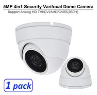 101AV 5 Megapixel 4in1 TVI/AHD/CVI/CVBS(960H) 2.8-12mm Lens Security Surveillance Dome Camera DWDR IR Cut OSD menu for Indoor Outdoor CCTV Home Office (White) (1 Pack)