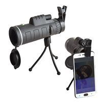 Mike 40X60 High Power Monocular, Quick Smartphone Holder - Prism Perfect for Boating Sports Bird Watching Auto Racing Horse Racing Hunting Camping Travelling Wildlife Secenery
