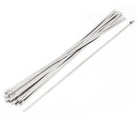 uxcell 20pcs Stainless Steel Zip Cable Ties 4.6mmx300mm for Exhaust Header