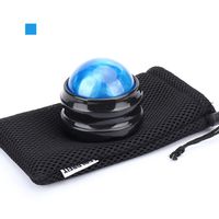 Massage Ball Recovery Training Rehabilitation Fitness, Muscle Relaxation to Relieve Soreness, Rolling Massage Beads-Black Base-4 Colors 12-18 (Color : Blue)