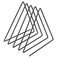 Y-QUARTER Organizer File Folder, Triangle Shape Simple Book Support Stand Desktop Storage Rack Shelf Decor,Size 6.69in L X5.51in W X6.50in H (Gold,Black)