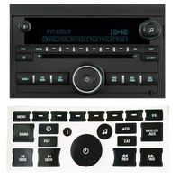 StyleZ GM Radio Button Repair Decal Sticker Set Radio Repair Kit Dash Replacement for 2007-2015 GM Vehicles Ruined Peeling Faded Chipped Scratched Radio Buttons Suit for Tahoe, Yukon, Denali, Silvera