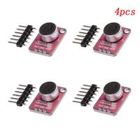 CHENBO 4pcs MAX4466 Electret Microphone Amplifier Module Adjustable Gain Blue Breakout Board for Arduino