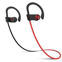 Bluetooth Headphones, Waterproof & Sweatproof HD Stereo Bluetooth Earphones，Best Wireless Earbuds for Sports Gym Running in Ear Earbuds, Work Up to 7-9 Hours Battery Noise Cancelling Headsets.