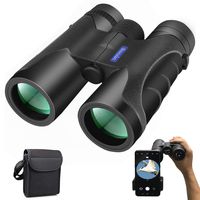 HAUEA Binoculars for Adults 12X40 High Powered HD Weak Light Night Vision Compact Binocular for Bird Watching BAK4 Prism FMC Lens Lightweight Binoculars with Smartphone Adapter