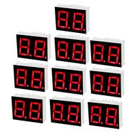 uxcell Common Cathode 10 Pin 2 Bit 7 Segment 0.75 x 0.5 x 0.31 Inch 0.55" Red LED Display Digital Tube 10pcs