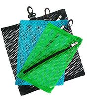 Vaultz Console Mesh Storage Bags, Assorted Colors and Sizes, 3 Pack (VZ03704)