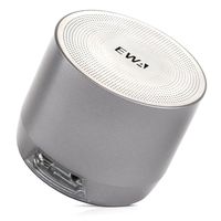 EWA-A3 Portable Wireless Metal Bluetooth Speaker with Passive Subwoofer, Enhanced Impactive Bass (Gray)