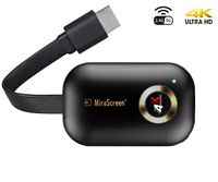 SmartSee HDMI Wireless Display Receiver 5G WiFi 4K 1080P Mobile Screen Cast Mirroring Adapter Dongle for iPhone Mac iOS Android to TV Projector Support Miracast Airplay DLNA No Switching (5G+2.4G)